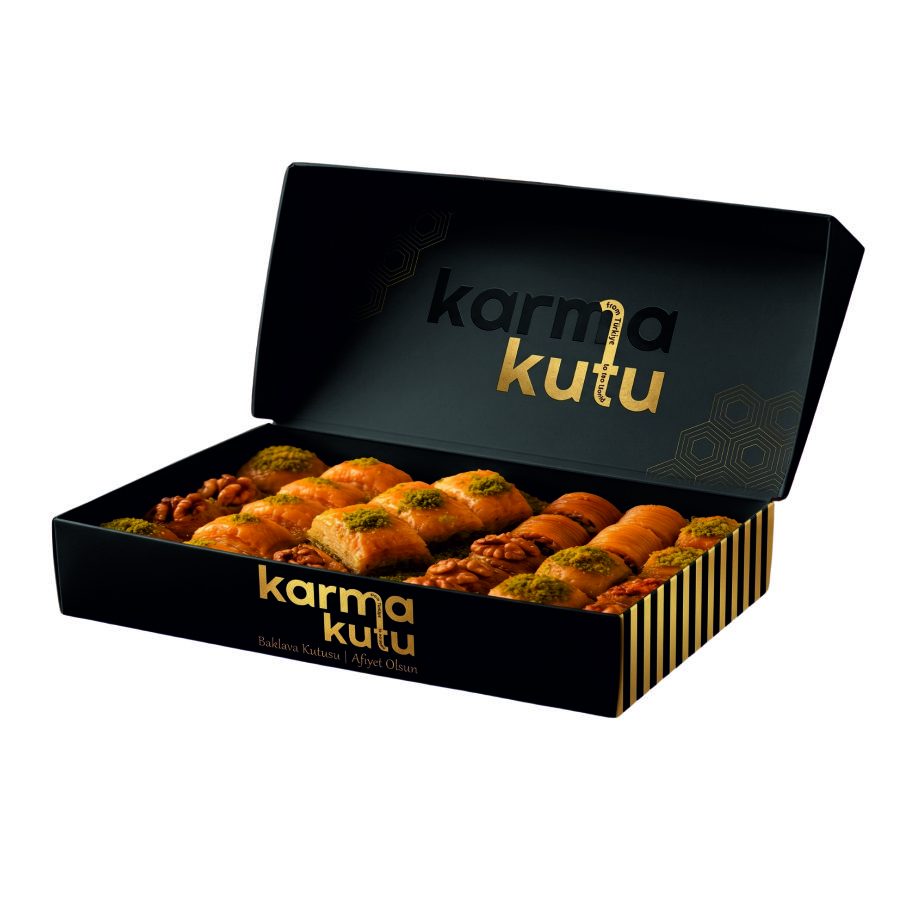 Toptan Özel Baskılı Baklava Kutusu – Sedefli, Kraft ve Beyaz Karton Seçenekleri